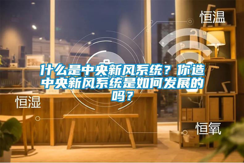 什么是中央新風系統?你造中央新風系統是如何發展的嗎?