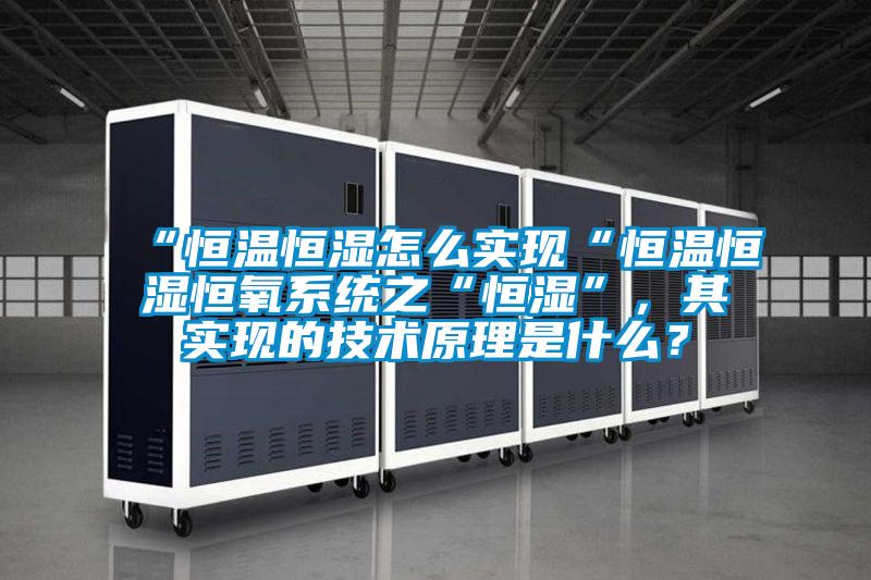 “恒溫恒濕怎么實現“恒溫恒濕恒氧系統之“恒濕”，其實現的技術原理是什么？