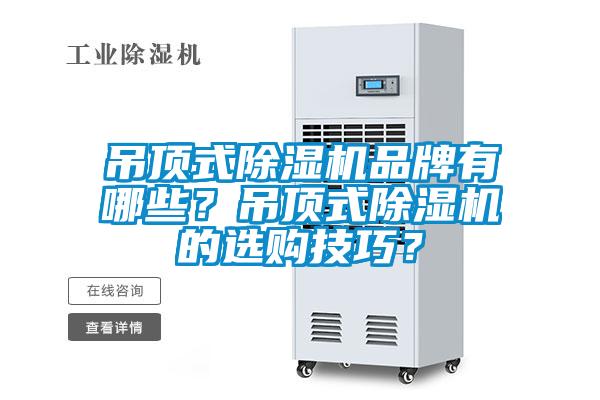 吊頂式除濕機品牌有哪些？吊頂式除濕機的選購技巧？
