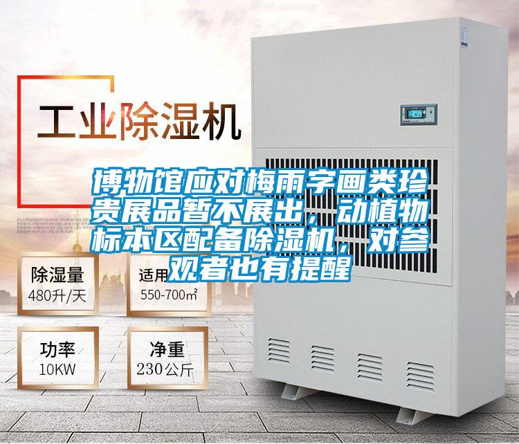 博物館應(yīng)對(duì)梅雨字畫(huà)類(lèi)珍貴展品暫不展出,動(dòng)植物標(biāo)本區(qū)配備除濕機(jī),對(duì)參觀(guān)者也有提醒