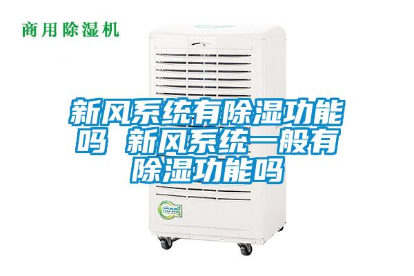 新風系統有除濕功能嗎 新風系統一般有除濕功能嗎