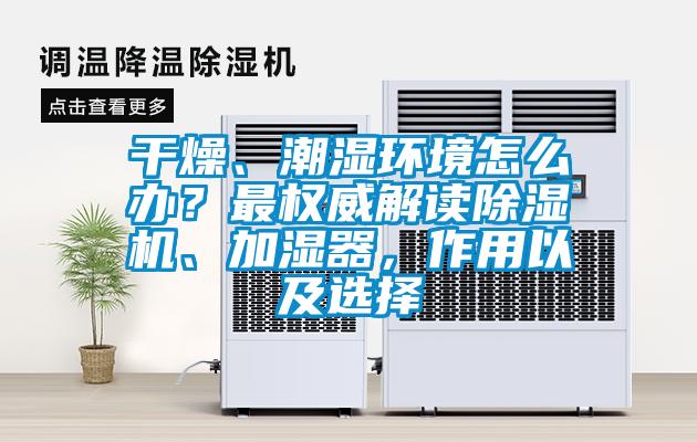 干燥、潮濕環(huán)境怎么辦?最權(quán)威解讀除濕機(jī)、加濕器,作用以及選擇