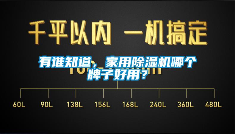 有誰知道，家用除濕機哪個牌子好用？