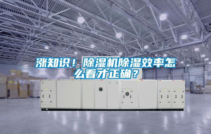 漲知識!除濕機除濕效率怎么看才正確?