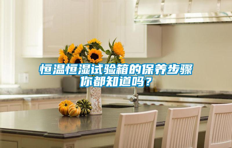 恒溫恒濕試驗箱的保養步驟你都知道嗎?